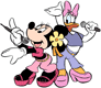 Minnie Mouse and Daisy Duck singing