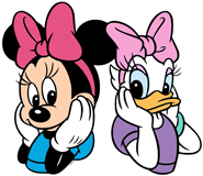 Minnie Mouse and Daisy Duck side by side