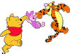 Pooh & Tigger swinging Piglet