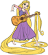 Rapunzel playing guitar