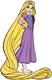 Rapunzel standing with her hand on her hip