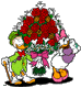 Gladstone Gander offering Daisy roses