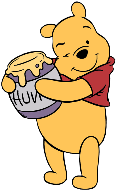 Winnie Pooh Honey Pot Clip Art Pooh Honey Winnie Coloring Eating Disney Disneyclips Butterfly 