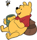 Winnie the Pooh, honey pot, bee