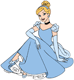 Cinderella sitting down