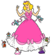 Cinderella in her pink dress