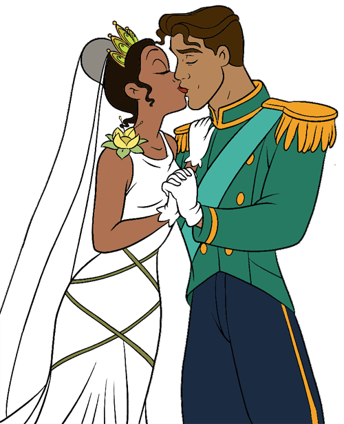 tiana naveen disney kiss princess prince clip weddings frog kissing rapunzel belle disneyclips adam beauty boda beast charlotte tablero seleccionar