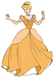 Cinderella in gold dress
