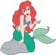 Ariel on a rock