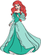 Ariel posing in a seafoam dress