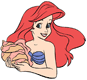 Ariel holding a seashell