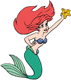 Ariel holding a starfish