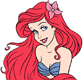 Ariel with flower in her hair