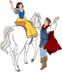 Snow White, Prince, horse