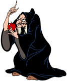 The Witch holding the poisoned apple