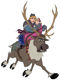 Kristoff rides Sven with Anna