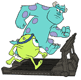 Sulley, Mike running on treadmill