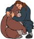 Kala, Tarzan hugging