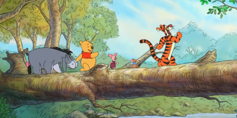 Winnie the Pooh, Eeyore, Piglet and Tigger