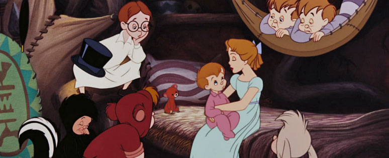 Wendy singing to the Lost Boys
