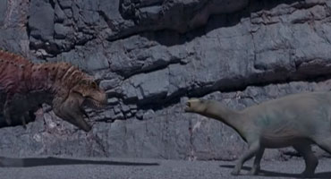 Aladar vs. the carnotaurus