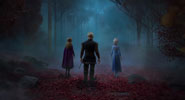 Anna, Kristoff, Elsa in the woods