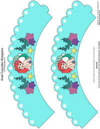 Ariel cupcake wrappers