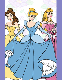 Belle, Cinderella, Aurora bookmark