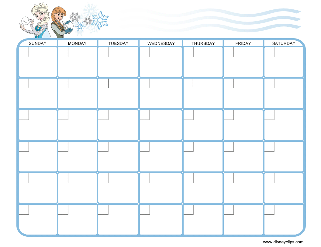 Disney Frozen Printable Calendar 2024 CALENDAR PRINTABLE