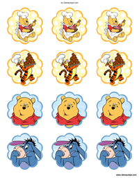 Winnie the Pooh cupcake toppers