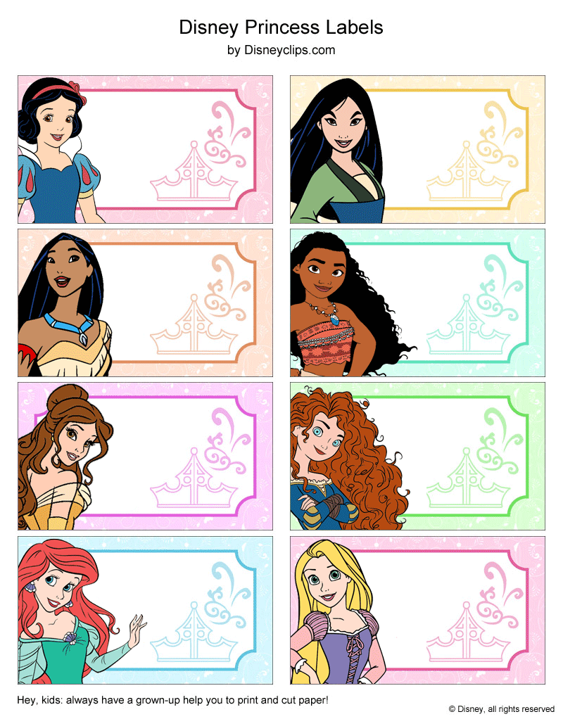 all disney princesses and princes names