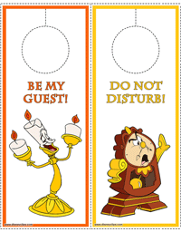 Lumiere, Cogsworth door hanger