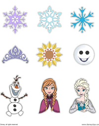 Printable Frozen stickers