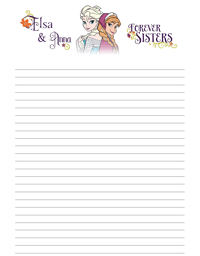 Anna, Elsa - forever sisters stationery