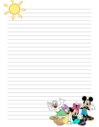 Mickey and friends stationery