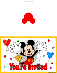 Mickey Mouse invitation