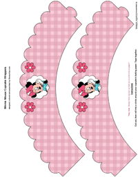 Minnie Mouse plaid cupcake wrapper