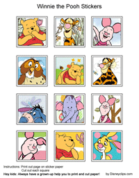 Winnie the Pooh stickers