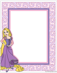 Rapunzel pink and purple photo frame
