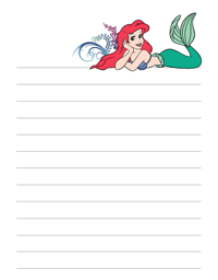 The Little Mermaid stationery