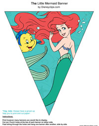 Ariel, Flounder party banner