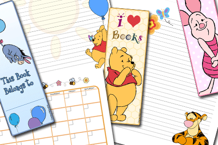 Free Winnie the Pooh Printable Crafts: Invitations, Notes, Stickers...