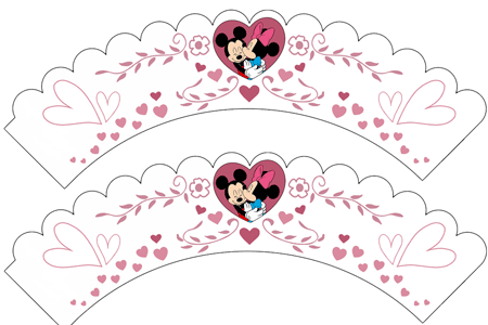 Printable Disney Valentine's Day Cupcake Wrappers | Disneyclips.com