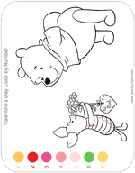 Winnie the Pooh color by number